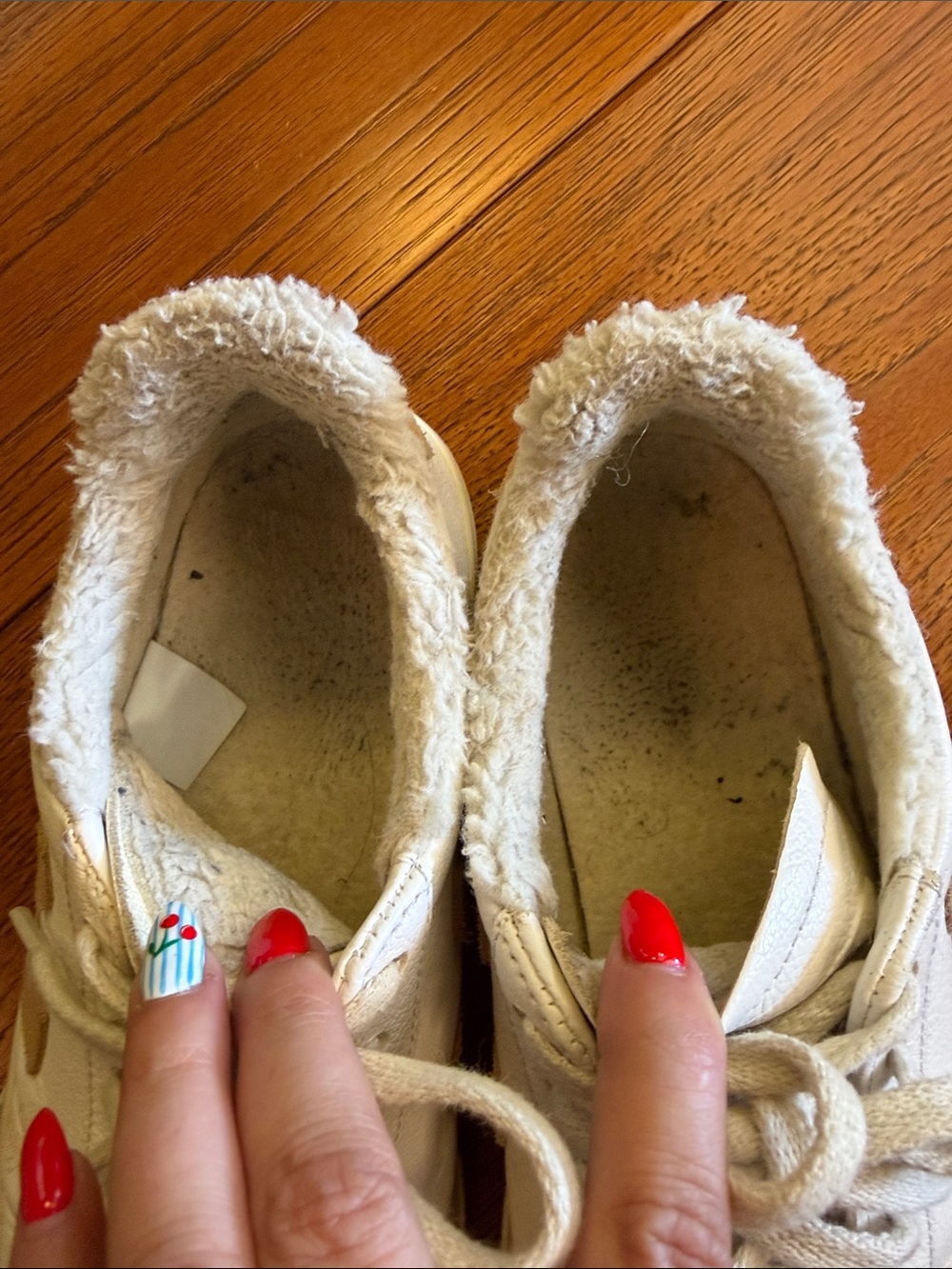 Veja Campo Fured Leather White Desert Sneakers - Picture 5 of 8